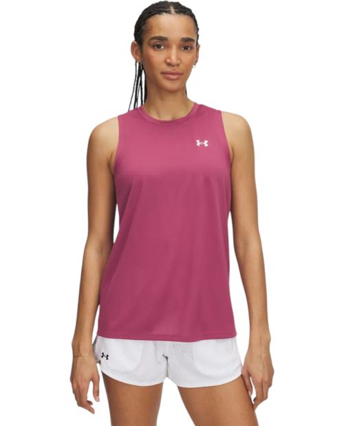 Camiseta deportiva Under Armour rosada sin mangas para mujer