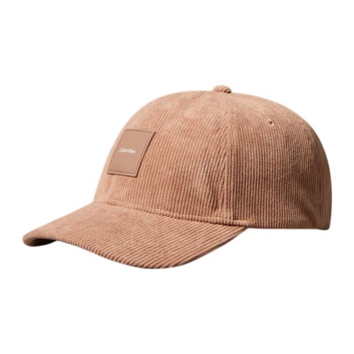 Gorra Calvin Klein café con canalé para hombre
