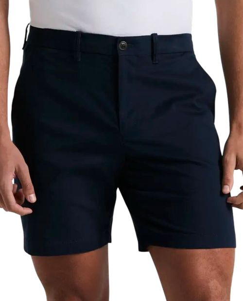 Short casual Penguin azul navy sólido para hombre