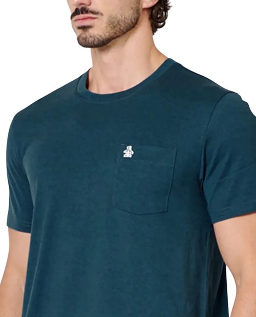 Camiseta Penguin slim fit verde oscuro heather para hombre
