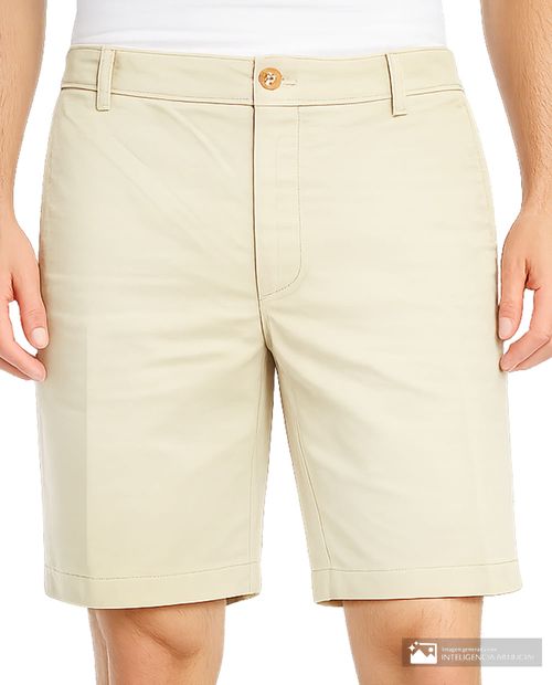 Short Izod beige claro sólido para hombre