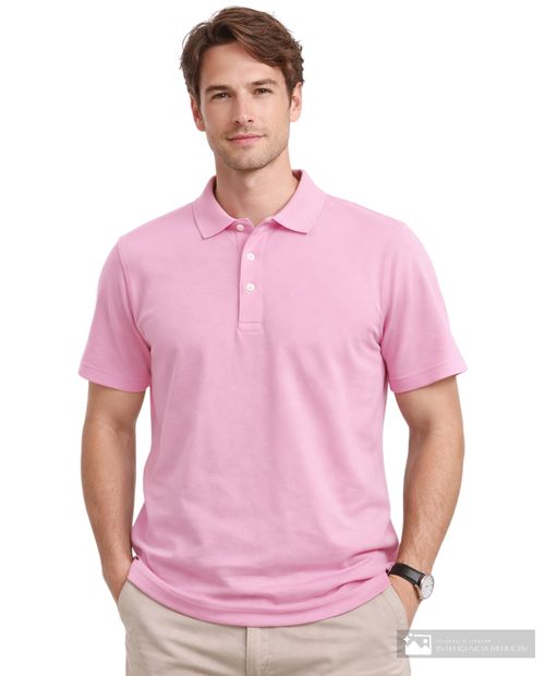 Camisa polo Izod classic fit rosada sólida para hombre