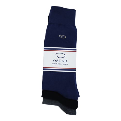Pack de 3 calcetines Oscar de la Renta crew multicolor para hombre