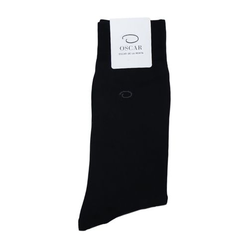 Calcetines Oscar de la Renta crew negros sólidos para hombre