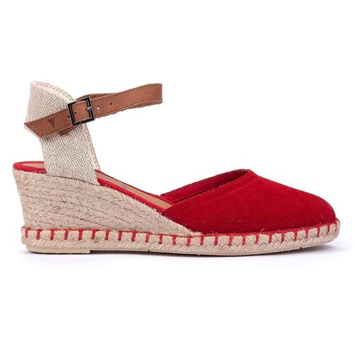 Zapato alpargatas casual Verbenas Malena color rojo para mujer