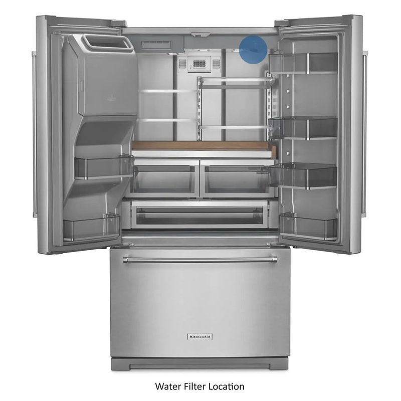 Combo Refrigeradora French door 758 L (26 PCU) PCU KRFF577KPS + Licuadora Pure Power KitchenAid, 10 Velocidades - 2Litros KitchenAid-1772663052422