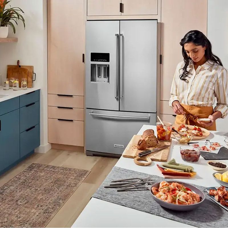 Combo Refrigeradora French door 758 L (26 PCU) PCU KRFF577KPS + Licuadora Pure Power KitchenAid, 10 Velocidades - 2Litros KitchenAid-1772663102008