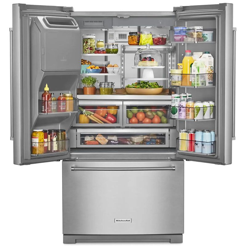 Combo Refrigeradora French door 758 L (26 PCU) PCU KRFF577KPS + Licuadora Pure Power KitchenAid, 10 Velocidades - 2Litros KitchenAid-1772663115900