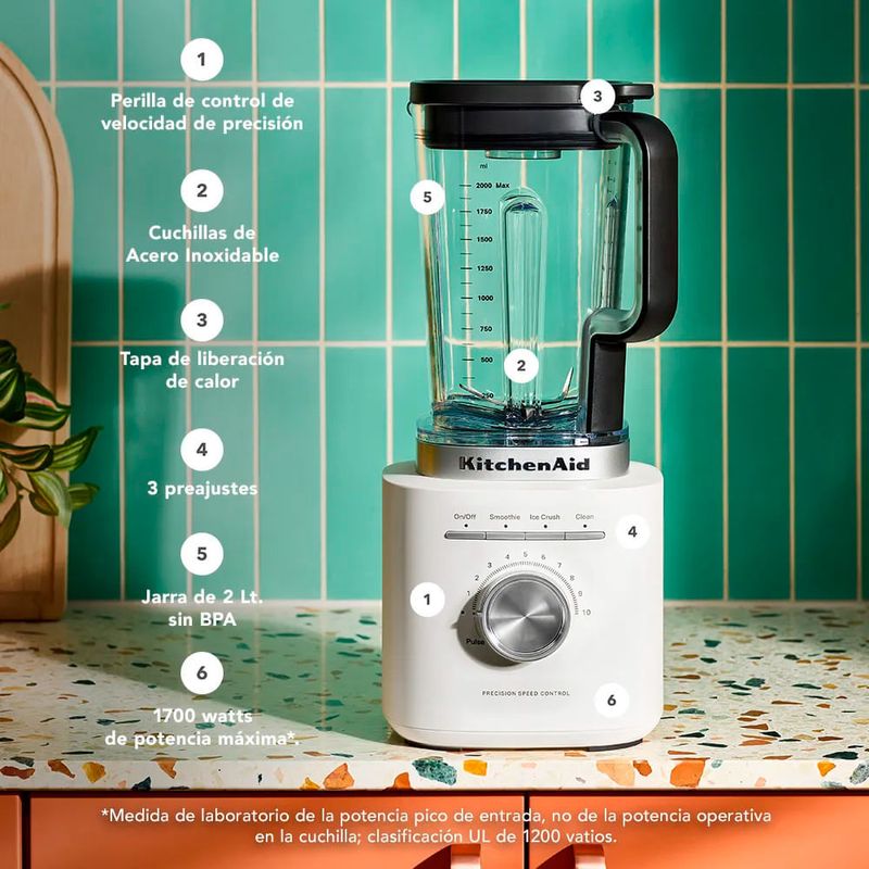 Combo Refrigeradora French door 758 L (26 PCU) PCU KRFF577KPS + Licuadora Pure Power KitchenAid, 10 Velocidades - 2Litros KitchenAid-1772663236825