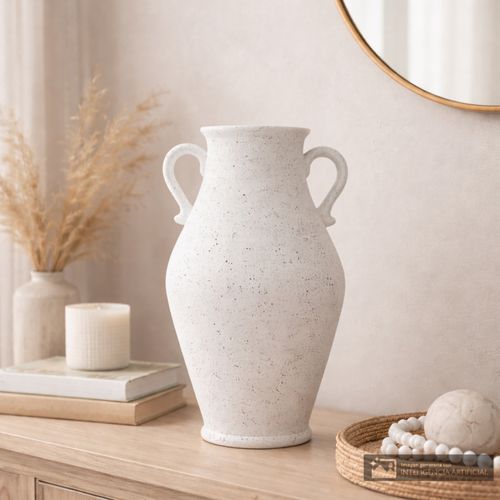 Jarrón decorativo de cerámica con asas 40x26 cm