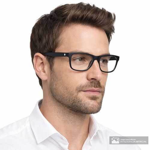 Aro completo rectangular Mont Blanc de acetato para hombre