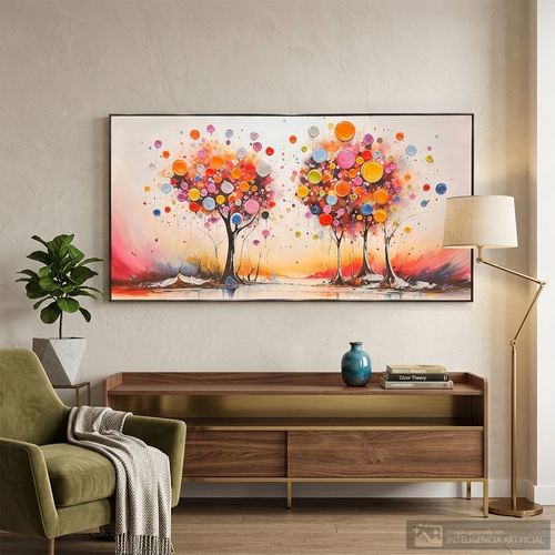 Cuadro decorativo arboles 70x140 cm