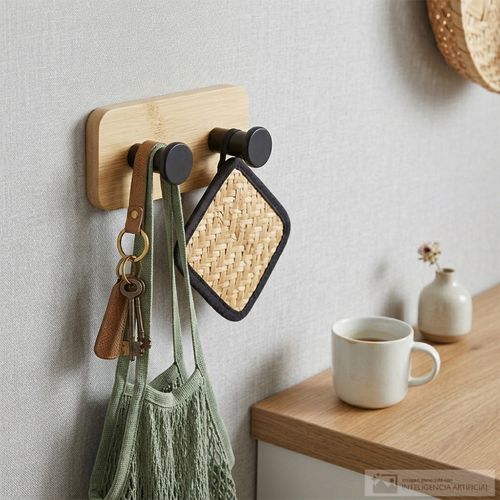 Soporte organizador de pared 2 ganchos