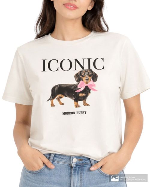 Camiseta Orange estampada manga corta para mujer