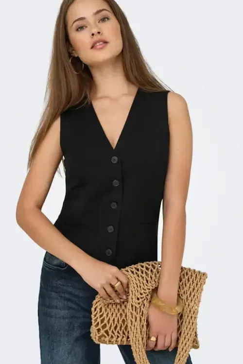 Chaleco Only sólido para mujer