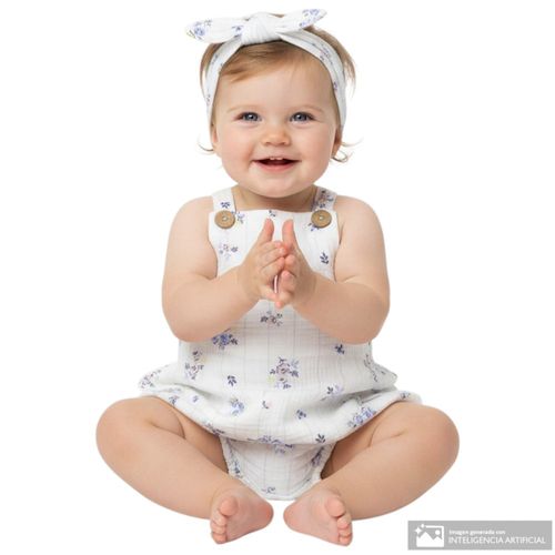 Romper con vincha estampado para bebé niña