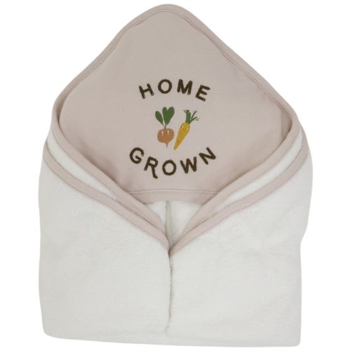 Toalla blanca con capucha para bebé niña