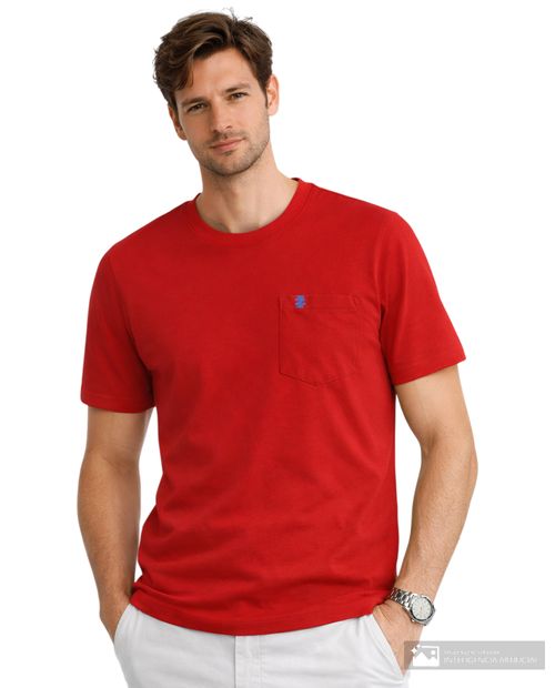 Camiseta Izod roja sólida para hombre