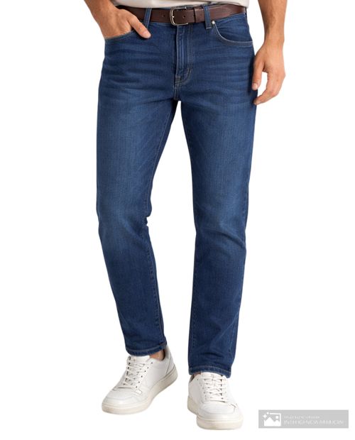 Jeans Gents straight fit azul denim lavado para hombre