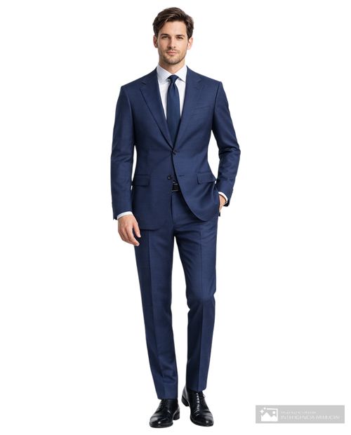 Traje formal Nautica tailored fit azul navy con rayas texturizadas para hombre