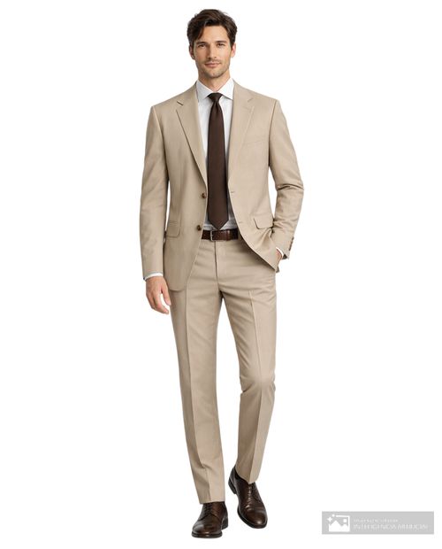 Traje formal Nautica tailored fit beige heather para hombre