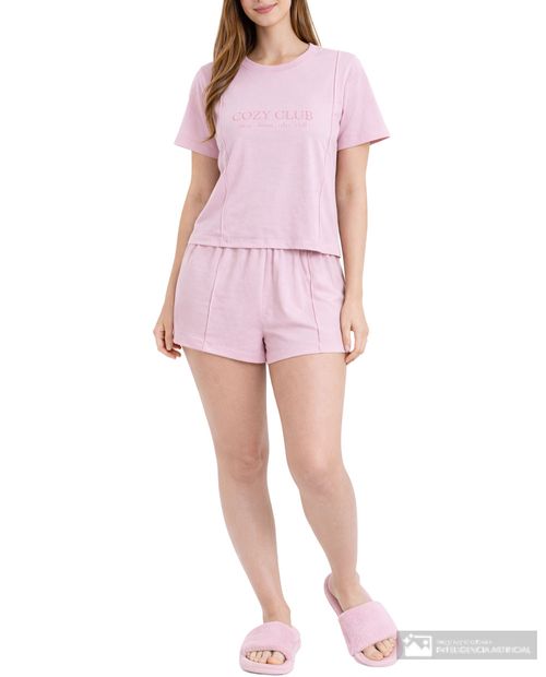 Pijama con short Orange rosada para mujer