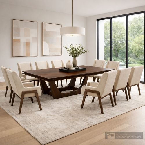 Juego de comedor 10 personas rectangular Noruega