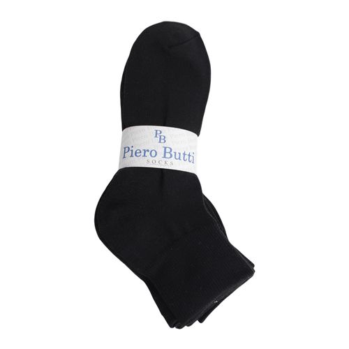 Pack de 6 pares de calcetines ankle Piero Butti negros texturizados para hombre