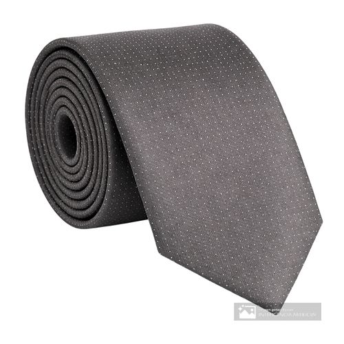Corbata PuroEGO gris oscuro con puntos para hombre