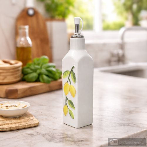 Aceitera de cerámica colección limón 24x5 cm