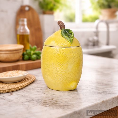 Azucarera de cerámica colección limón 18x10 cm