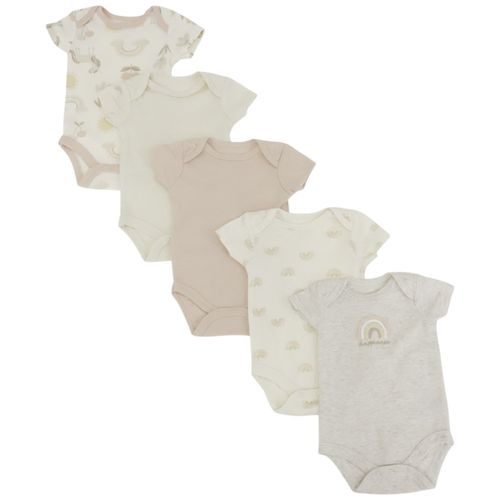 Set de 5 mamelucos multicolor para bebé niña