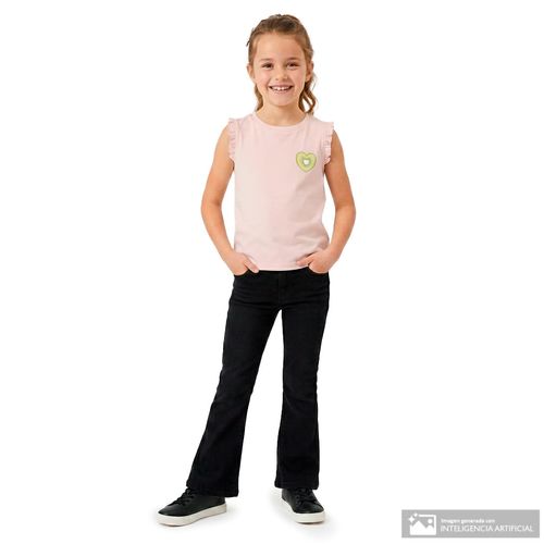 Camiseta rosada con estampado para niña