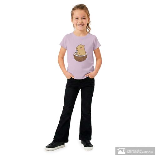 Camiseta morada estampada para niña