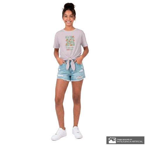 Camiseta rosada estampada para niña