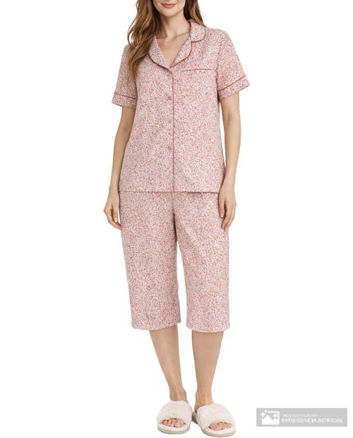 Pijama con pantalón Nicolle estampada para mujer