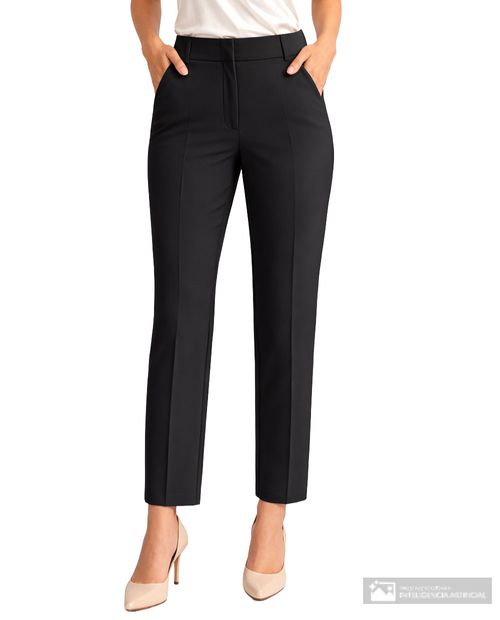 Pantalón Marcella slim de cintura alta para mujer