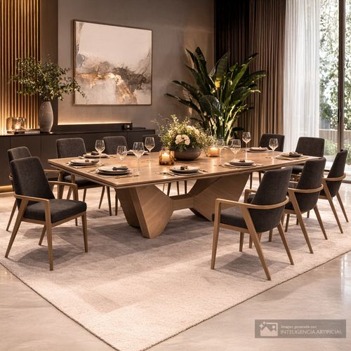 Juego de comedor 10 personas rectangular Monarca