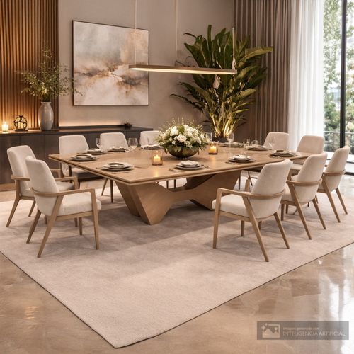 Juego de comedor 10 personas rectangular Monarca
