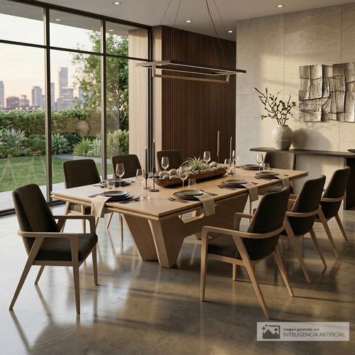 Juego de comedor 8 personas rectangular Monarca