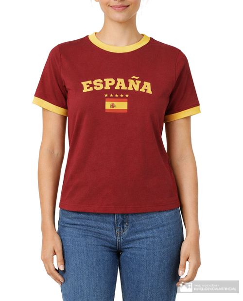 Camiseta Orange estampada del Mundial 2026 España para mujer