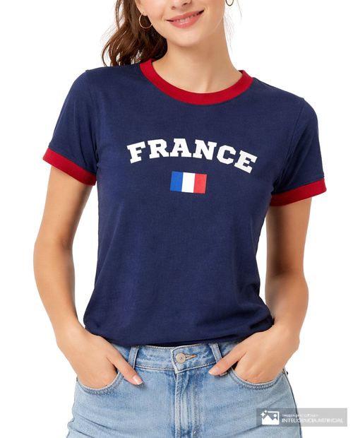 Camiseta Orange estampada del Mundial 2026 Francia para mujer