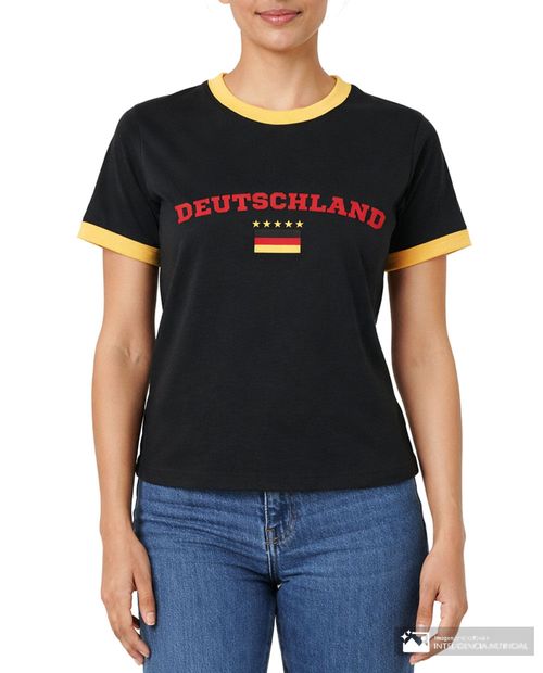 Camiseta Orange estampada del Mundial 2026 Alemania para mujer