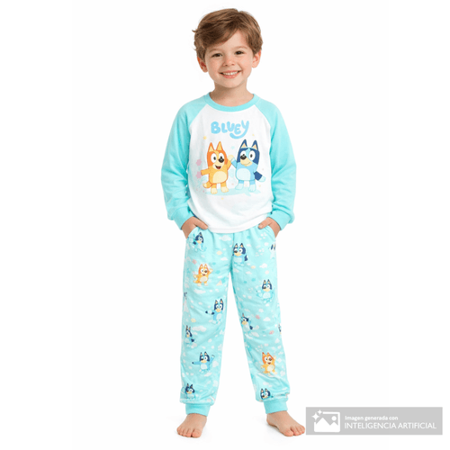 Pijama bicolor de Bluey para niño