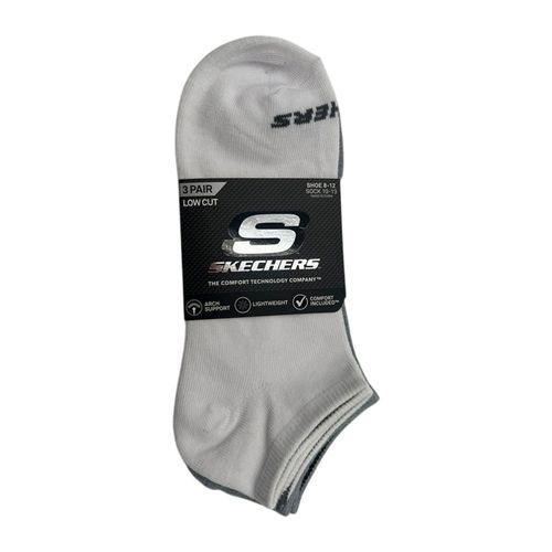 Pack de 3 pares de calcetines Skechers low cut sólidos para hombre