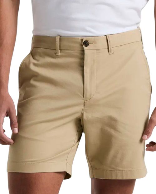 Short casual Penguin regular fit beige sólido para hombre