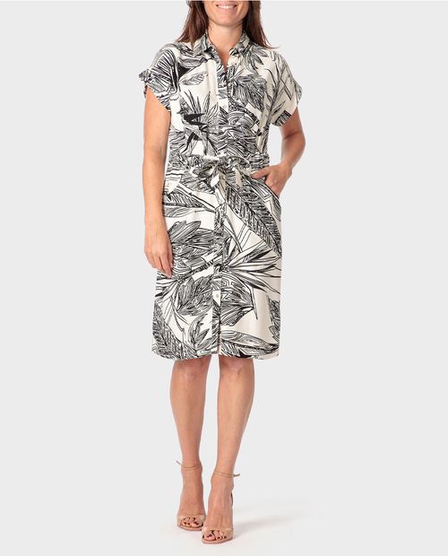 Vestido Punt Roma shirt dress estampado manga corta para mujer