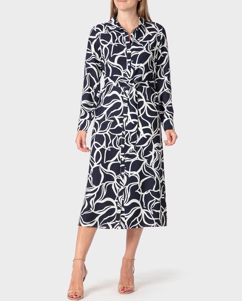 Vestido Punt Roma shirt dress estampado manga larga para mujer