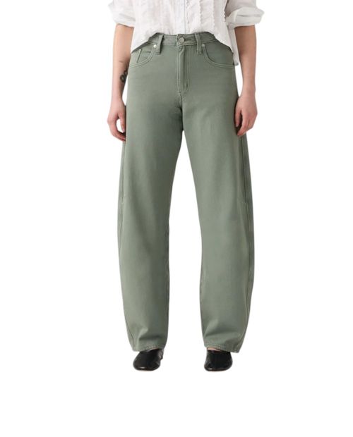 Jeans Levi's baggy verde cintura media para mujer