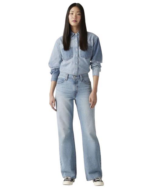 Jeans Levi's 94 baggy bootcut celeste cintura media para mujer